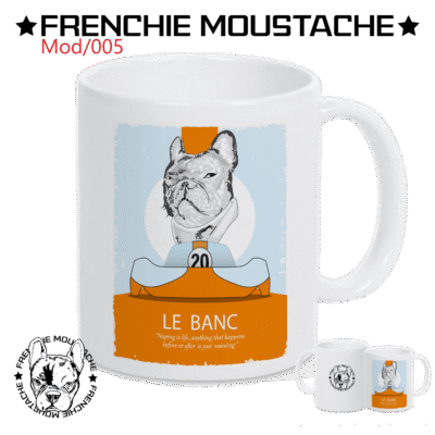 Le Banc – Mug en céramique blanche (Mod/005)