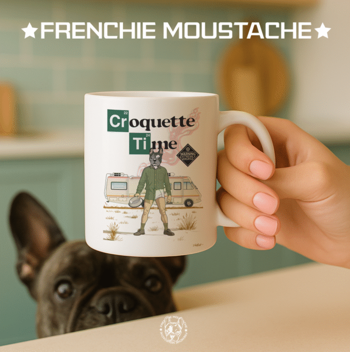 FrenchieMoustache_Mug_Mod_014_Illustration Cook & Roll – Mug en céramique blanche (Mod/014)