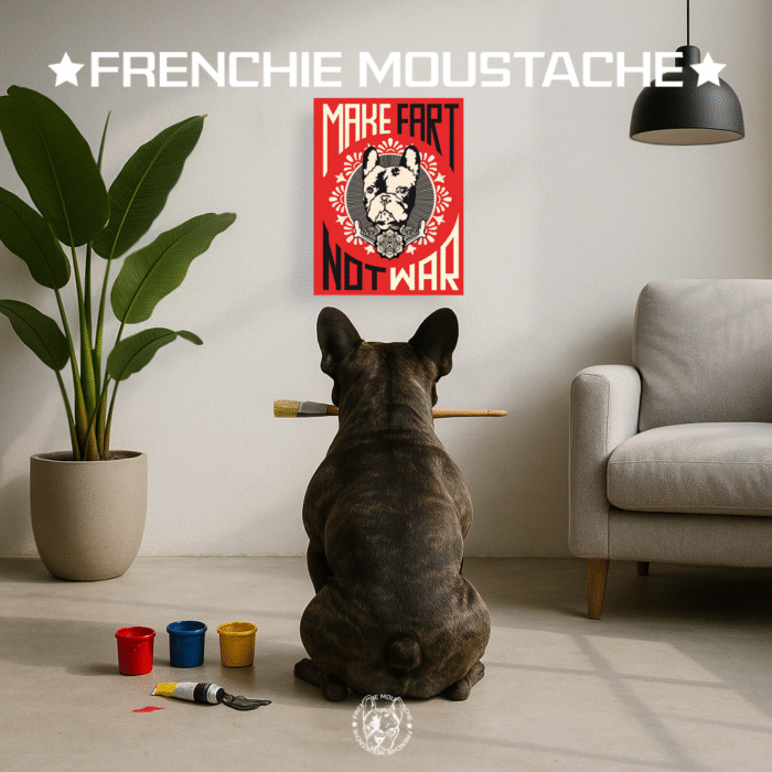 FrenchieMoustache_Tableau_Mod011_MakeFart Make Fart – Impression - (Mod/011)