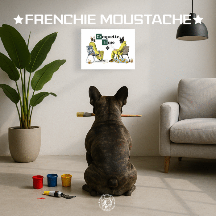 FrenchieMoustache_Tableau_Mod015_croquette_time Breaking Miam – Impression - (Mod/015)