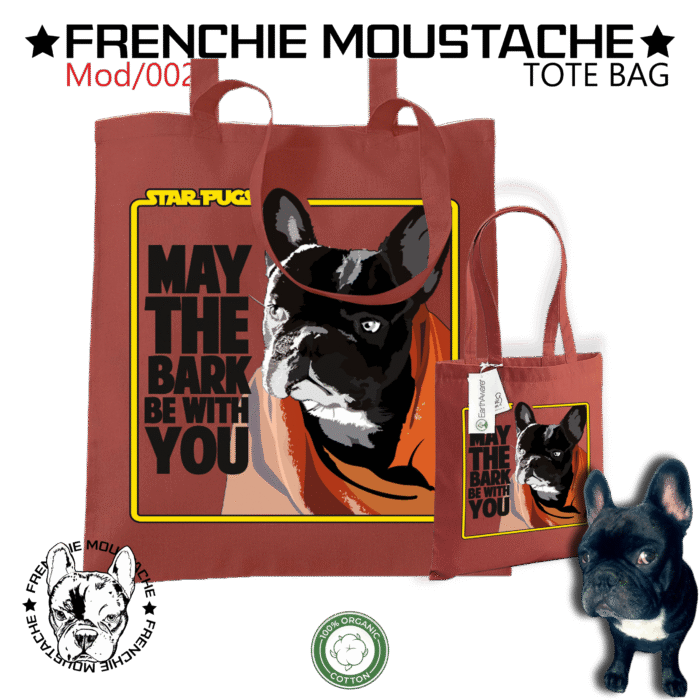 FrenchieMoustache_ToteBag_Mod_002 Star Pugs – ToteBag coton bio (Mod/002)