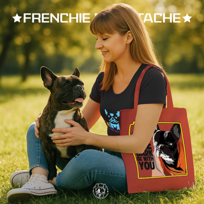 FrenchieMoustache_ToteBag_Mod_002_Illustration Star Pugs – ToteBag coton bio (Mod/002)