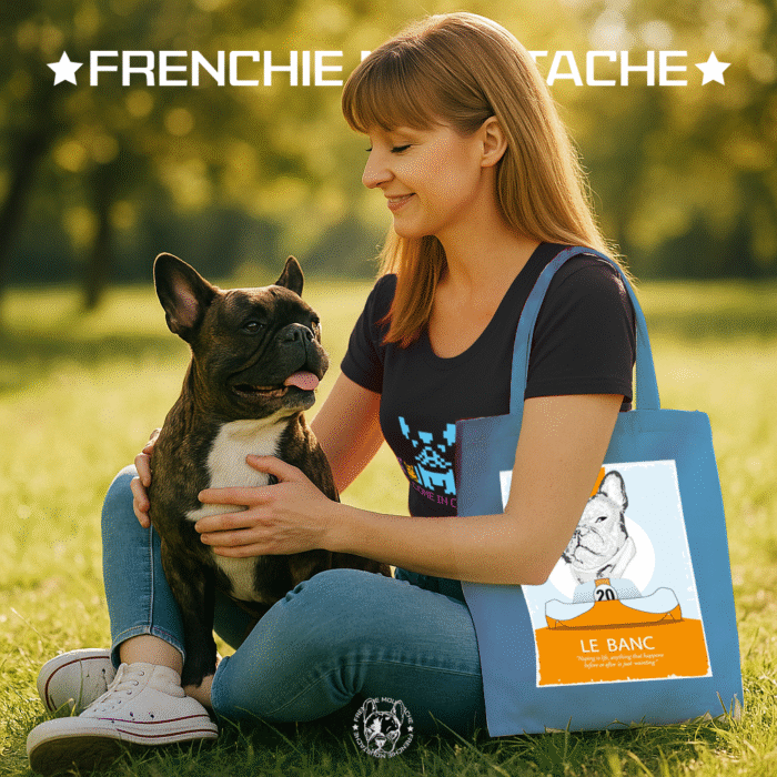 FrenchieMoustache_ToteBag_Mod_005_Illustration Le Banc – ToteBag coton bio (Mod/005)
