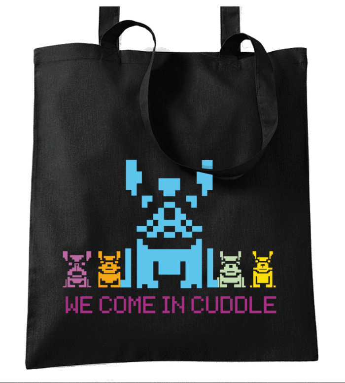 We Come In Cuddle – ToteBag coton bio (Mod/009) We Come In Cuddle – ToteBag coton bio (Mod/009)