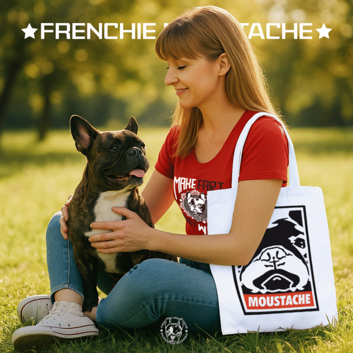 Frenchie Moustache The Giant – ToteBag coton bio (Mod/010) Frenchie Moustache The Giant – ToteBag coton bio (Mod/010)