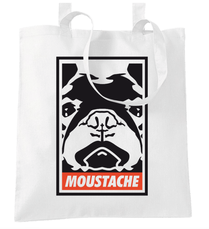 Frenchie Moustache The Giant – ToteBag coton bio (Mod/010) Frenchie Moustache The Giant – ToteBag coton bio (Mod/010)
