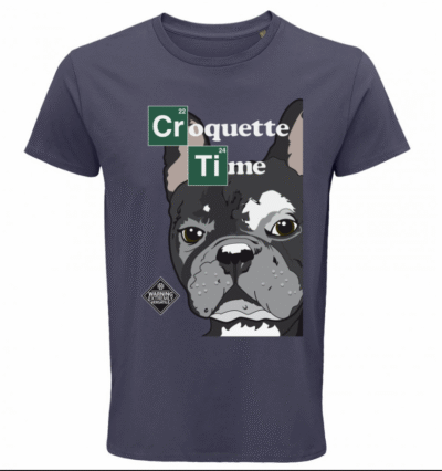 T-shirt Frenchie Moustache 100% coton bio - Mod/013 _ I'm The Bark _ Coupe Homme