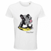 T-shirt Frenchie Moustache 100% coton bio - Mod/001 _ Frenchy Wharol _ Coupe Homme