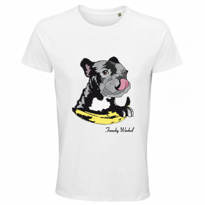 Mod/001 - Frenchy Wharol T-shirt Frenchie Moustache 100% coton bio - Mod/001 _ Frenchy Wharol _ Coupe Homme