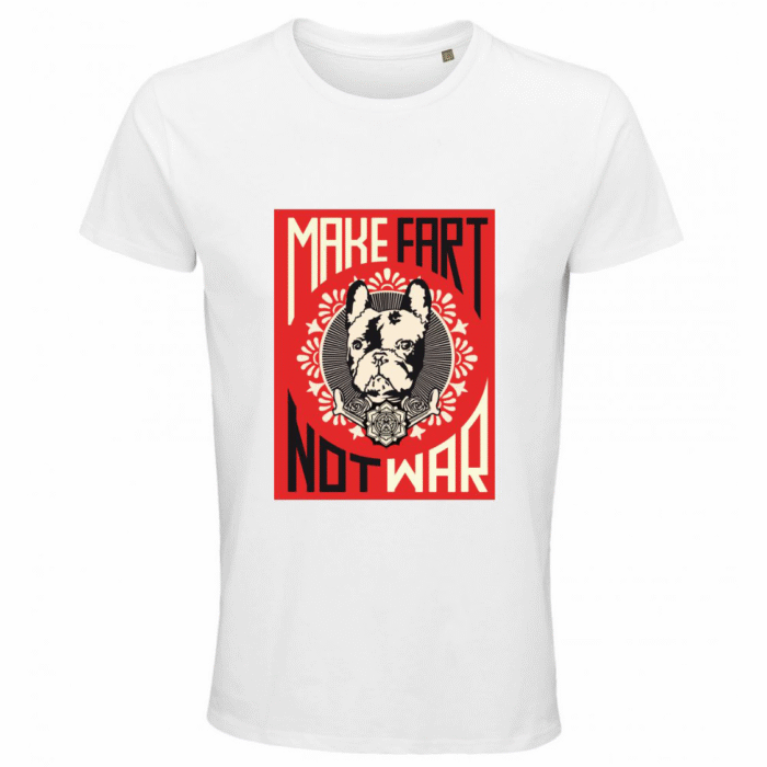 T-shirt Frenchie Moustache 100% coton bio - Mod/011 _ Make Fart _ Coupe Homme T-shirt Frenchie Moustache 100% coton bio - Mod/011 _ Make Fart _ Coupe Homme