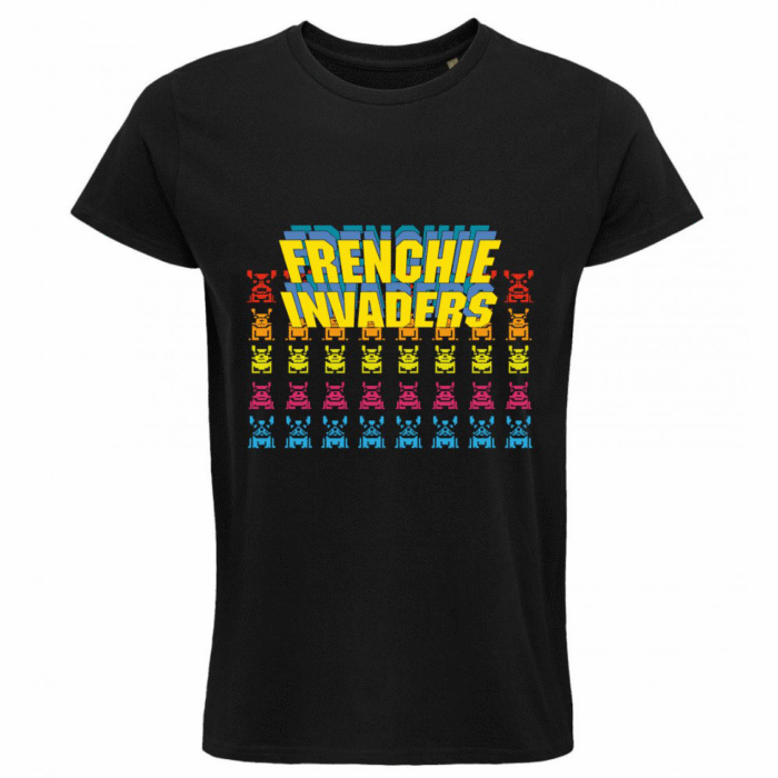T-shirt Frenchie Moustache 100% coton bio - Mod/008 _ Couch Invaders _ Coupe Homme T-shirt Frenchie Moustache 100% coton bio - Mod/008 _ Couch Invaders _ Coupe Homme