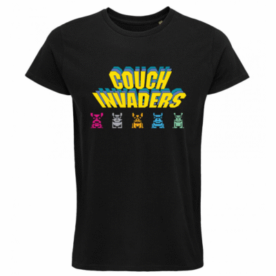 T-shirt Frenchie Moustache 100% coton bio - Mod/007 _ Couch Invaders _ Coupe Homme