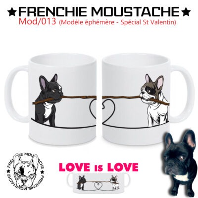 Planche Mugs Love is love - Mod013 Love Is Love – Duo de Mug en céramique blanche (Mod/013) - Série Limitée - Modèle éphémère