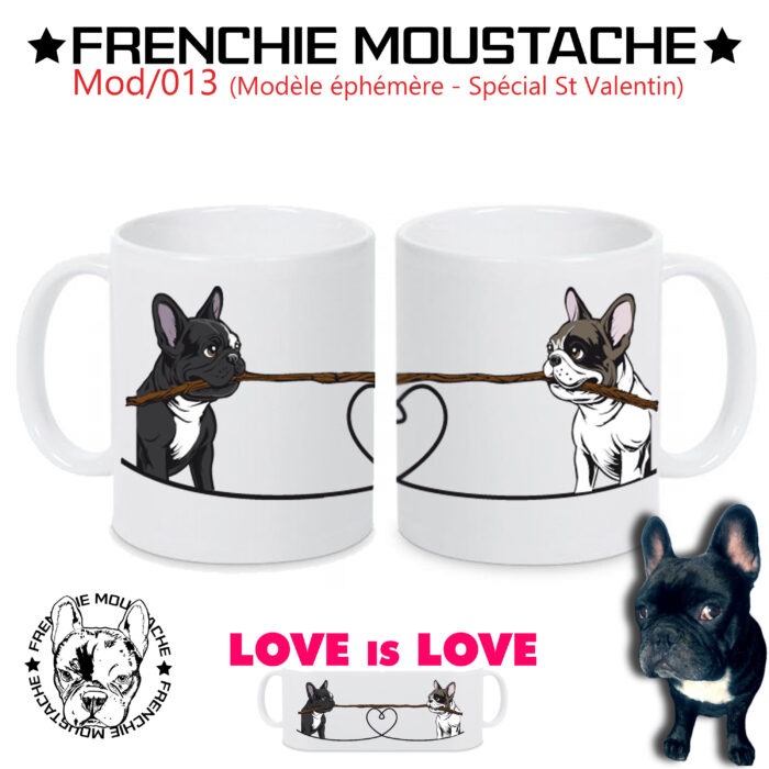 Love Is Love – Duo de Mug en céramique blanche (Mod/013) - Série Limitée - Modèle éphémère
