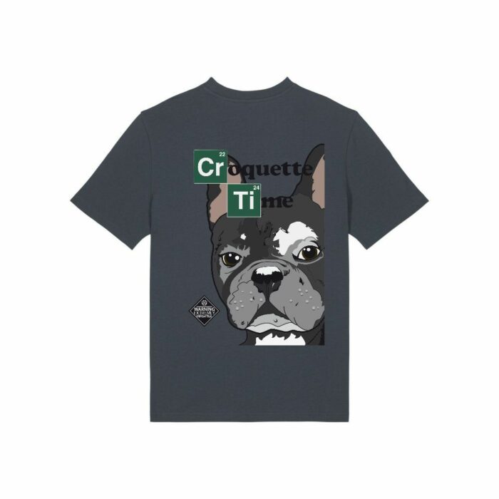 T-shirt Frenchie Moustache 100% coton bio - Mod/013 _ I'm The Bark - Certifié GOTS