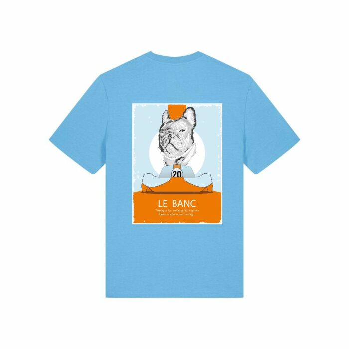 Frenchie Moustache - Le Banc - T-shirt 100% coton bio - Certifié GOTS