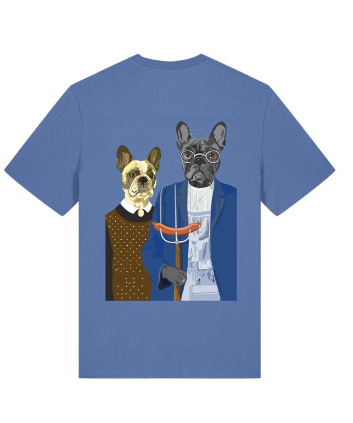 Gothic dos Planche tee-shirt - Gothic Mousstache - Mod020 - 100% coton, bio - Certifié GOTS