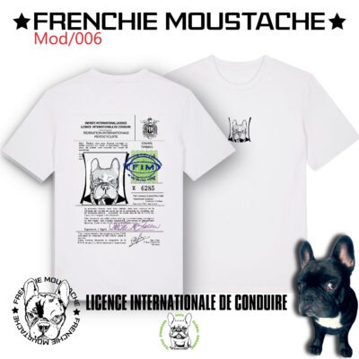 Frenchie Moustache - La Licence - T-shirt 100% coton bio - Certifié GOTSFrenchie Moustache - La Licence - T-shirt 100% coton bio - Certifié GOTS