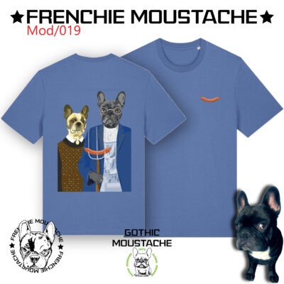 Planche tee-shirt - Gothic Mousstache - Mod020 - 100% coton, bio - Certifié GOTS