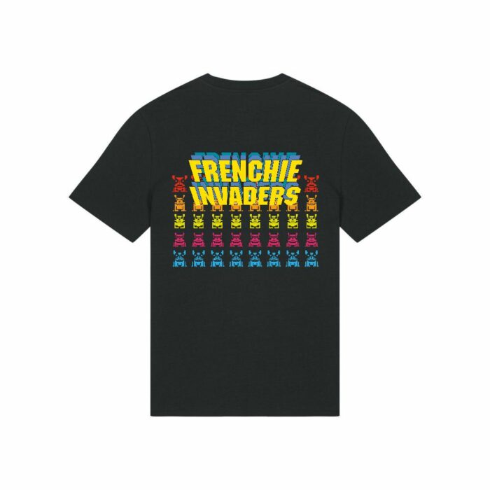 T-shirt Frenchie Moustache 100% coton bio - Mod/008 _ Couch Invaders - Certifié GOTS