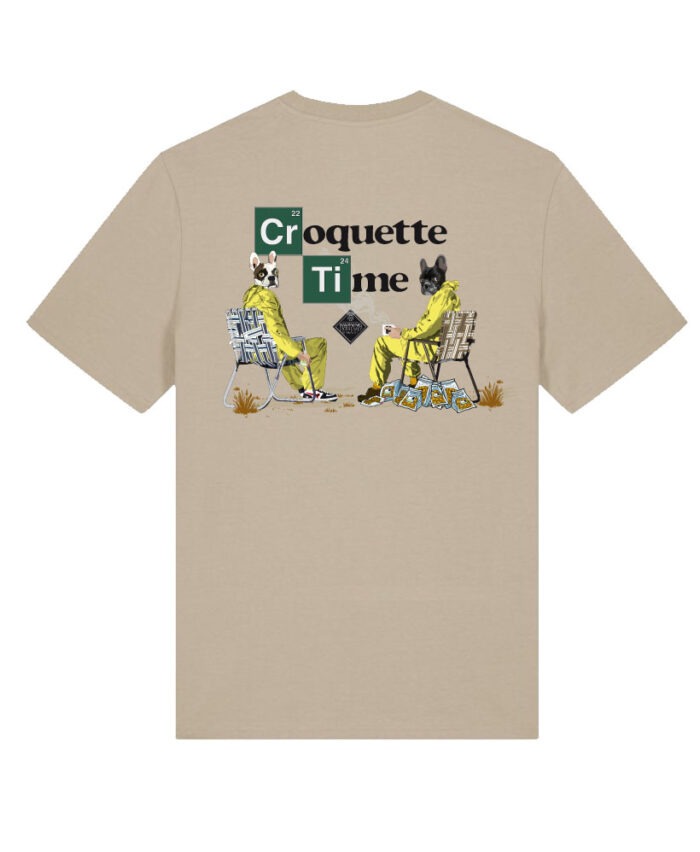 T-shirt Frenchie Moustache 100% coton bio - Mod/015 - Breaking Miam Moustache - Certifié GOTS