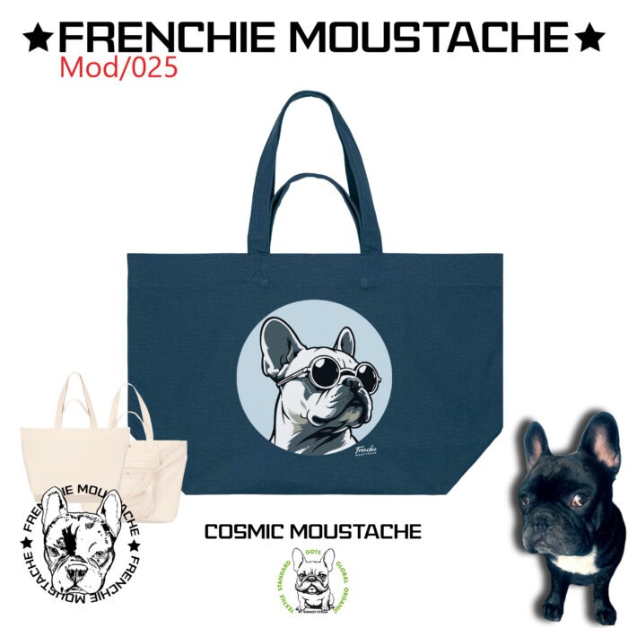 Planche Shopping bag - Cosmic Moustache - Mod025 - Deep teal - Nouvelle collection
