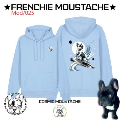 Planche Sweat-shirt - Cosmic Moustache - Mod025 - FBlue Soul - Nouvelle collection