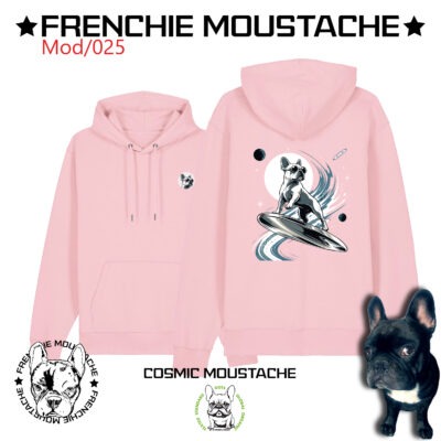 Planche Sweat-shirt - Cosmic Moustache - Mod025 - FCotton Pink - Nouvelle collection