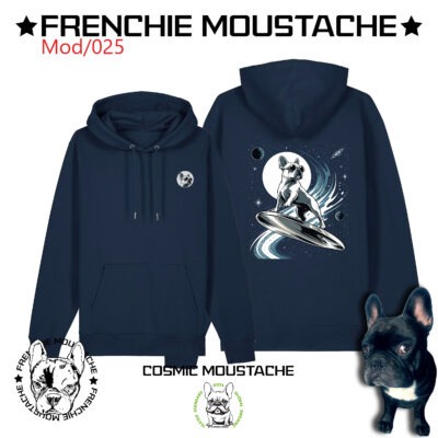 Planche Sweat-shirt - Cosmic Moustache - Mod025 - French Navy - Nouvelle collection