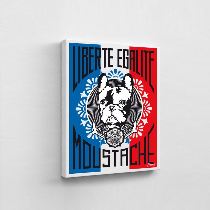Liberté Égalité Moustache – Toile (Mod/012)